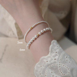 尺寸全 shi家珍珠手鏈baby小米珠彈力線手串簡約2025新款閨蜜手飾