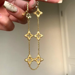 中古風拉絲芒星幸運四葉草綢緞拉絲手鏈精緻貴氣2025新款小紅書