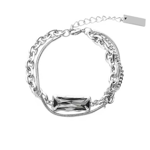 鈦鋼灰鋯纏繞手鏈男女潮輕奢小衆個性配飾冷淡風日韓嘻哈高級手飾