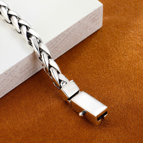 茵熙2025新款金剛復古做舊手鏈粗款國潮流配飾粗霸氣時尚個性寬