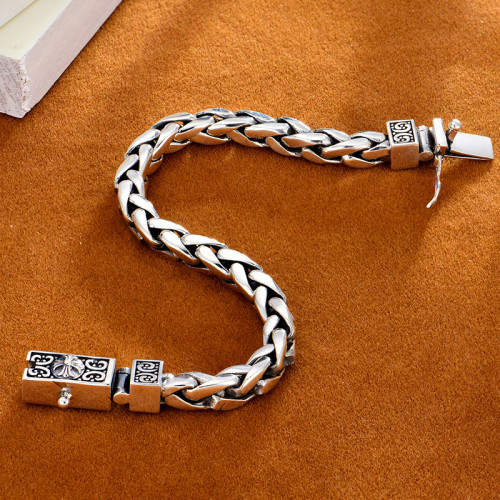 茵熙2025新款金剛復古做舊手鏈粗款國潮流配飾粗霸氣時尚個性寬