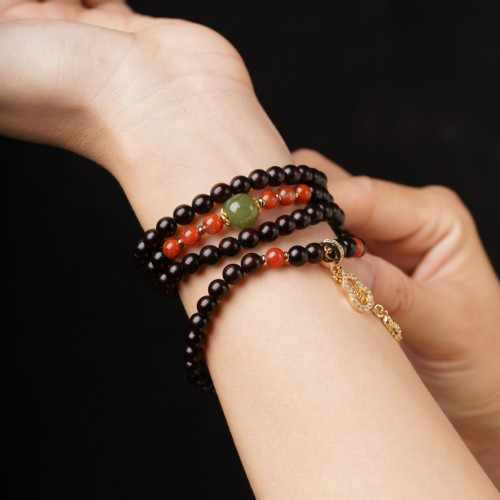 印度小葉紫檀108顆原創手串女款DIY脖掛文玩檀香紅木手鏈唸珠禮物 印度小葉紫檀108顆原創手串女款DIY脖掛文玩檀香紅木手鏈唸珠禮物