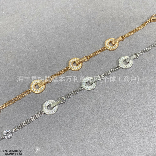 高版V金圓餅錢幣銅錢手鏈時來運轉鑲鑽滿鑽手飾精工雙層圓圈手飾 高版V金圓餅錢幣銅錢手鏈時來運轉鑲鑽滿鑽手飾精工雙層圓圈手飾