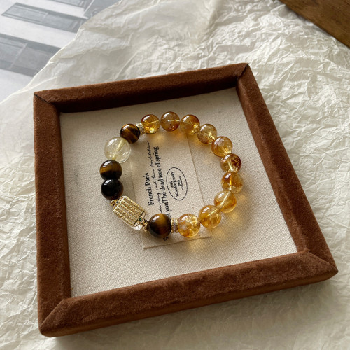 【泰富】天然黃塔晶水晶手串虎眼石金髮晶男女手串轉yun招米手鏈 【泰富】天然黃塔晶水晶手串虎眼石金髮晶男女手串轉yun招米手鏈