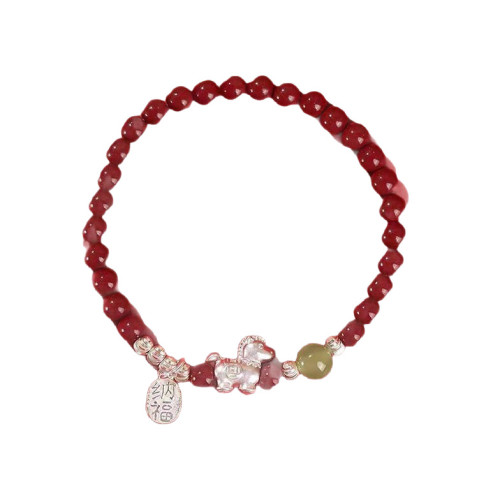 2026本命年紅繩手鏈女款999純銀生肖馬平安轉運手串禮物曡戴手繩