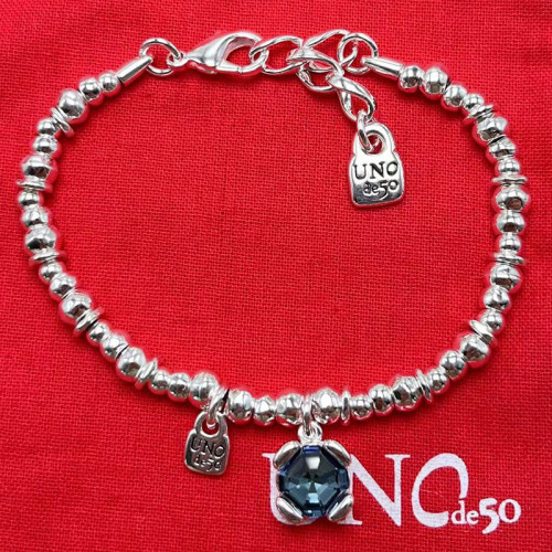 歐美西班牙Uno手鏈女性藍水晶鋯串珠寶石手飾珠寶禮幾何元素