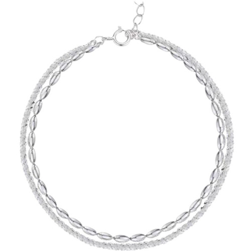 s925純銀豆豆滿天星雙層手鏈女波光粼粼米粒ins風高級感輕奢手飾