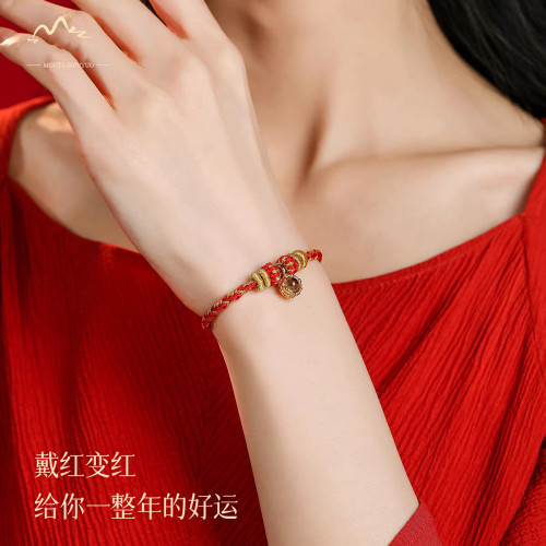 普陀2026馬年紅繩手鏈本命年手工編織繩紅色太嵗手繩男女編繩禮物