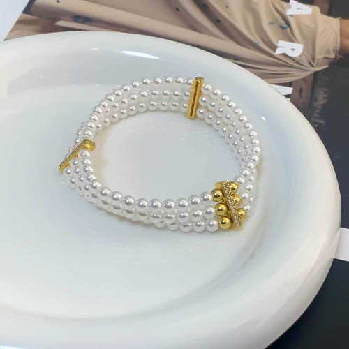 歐美三層珍珠手鏈閃鑽多層彈力珍珠手鏈可拉伸彈性仿珍珠手鐲 歐美三層珍珠手鏈閃鑽多層彈力珍珠手鏈可拉伸彈性仿珍珠手鐲