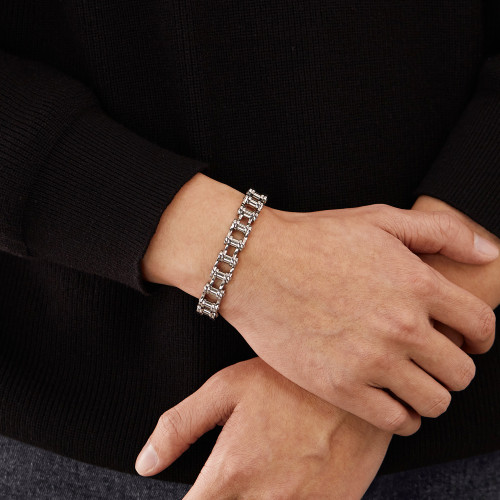 手鏈 鈦鋼男士手鏈 搖滾個性機車鏈 自行車手鏈