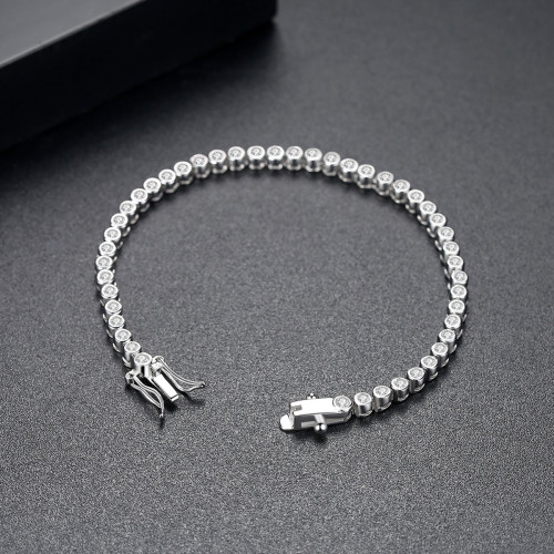 錦瑟 單排鑽手鏈銅鑲鋯石手環簡約歐美新款女士圓形手飾品廠 錦瑟 單排鑽手鏈銅鑲鋯石手環簡約歐美新款女士圓形手飾品廠