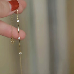 S925純銀鍍14K金經典莫比烏斯手鏈女 小衆設計高級感鑲鑽簡約手飾