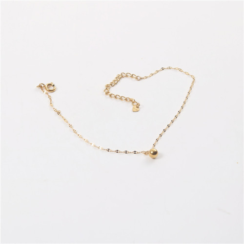 腳鏈 18k金金球珠韓版閃亮雙脣葉子腳鏈可調節飾品女 腳鏈 18k金金球珠韓版閃亮雙脣葉子腳鏈可調節飾品女