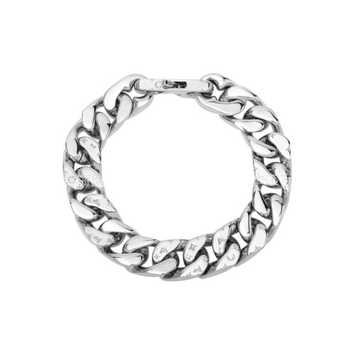 驢家歐美鈦鋼古巴手鏈嘻哈竹節淬火系列情侶拼色拼接項鍊