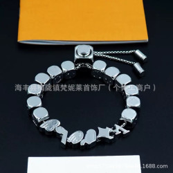 驢家新款日韓手鏈男女同款DIY小衆設計L潮流個性情侶鈦鋼