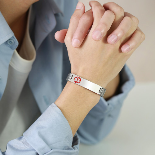 手鏈 12mm不鏽鋼彈力醫學標志手鐲 韓版時尚手環BR-263 手鏈 12mm不鏽鋼彈力醫學標志手鐲 韓版時尚手環BR-263