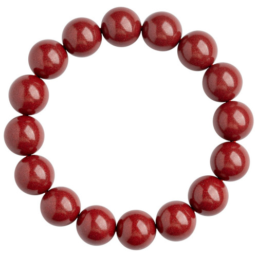 高含量天然原礦晶體硃砂手鏈帝王紫金砂圓珠手串男本命年飾品女款