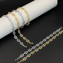 歐美氣質輕奢滿鑽鋯石豬鼻子手鏈高版本嘻哈