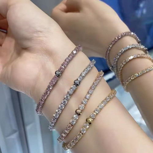 施家11Matrixtennis單排滿鑽採用施華洛元素水晶鏈條輕奢小衆手鏈