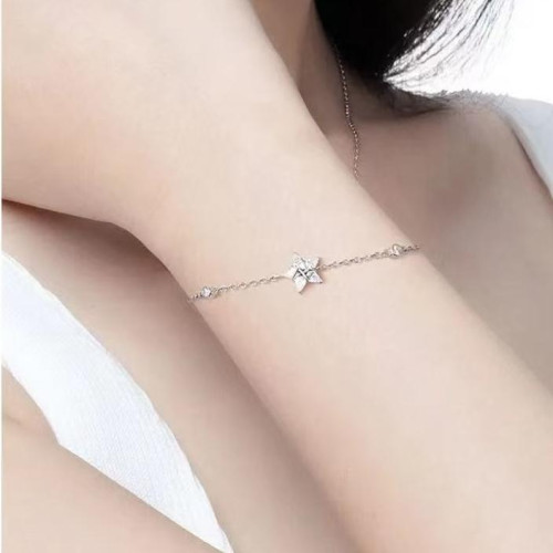 s999純銀手鏈女高級感幸運星手鏈輕奢小衆設計感手飾禮物