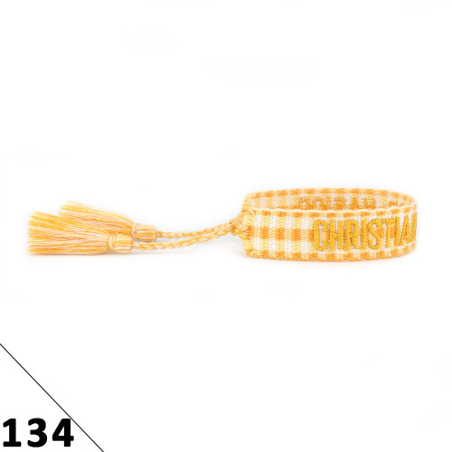 CD手鏈高貨歐美綉字字母手工編刺綉織手腕繩簡約