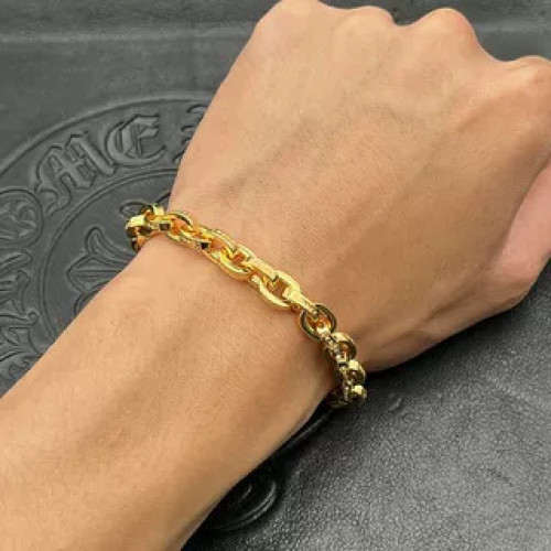 潮款龐克嘻哈泰銀鍍22K金色粗字母手鏈男女士十字花手飾歐美 潮款龐克嘻哈泰銀鍍22K金色粗字母手鏈男女士十字花手飾歐美