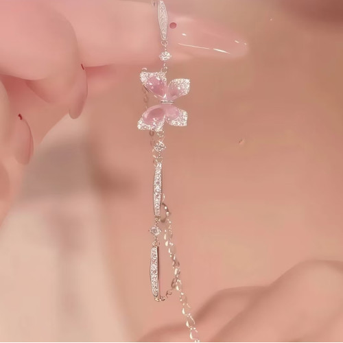 S925純銀山海誓言手鏈女網紅直手飾品氣質輕奢小衆設計高級百搭感