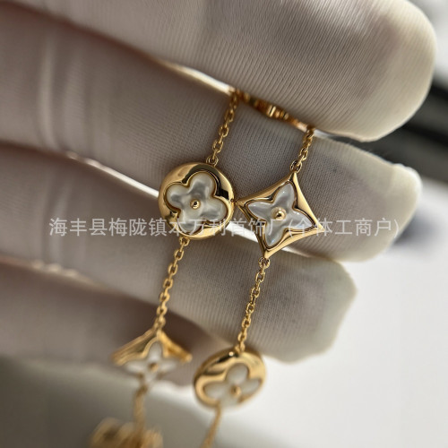 V金高版5花4花手鏈輕奢氣質老花復古原創設計小香風輕奢手飾