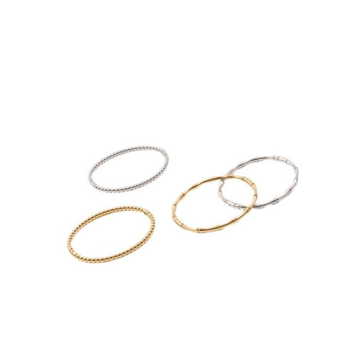 竹節手鐲 圓珠手鐲 可打開閉合 鈦鋼電鍍18k金 竹節手鐲 圓珠手鐲 可打開閉合 鈦鋼電鍍18k金