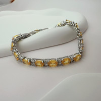 致鍍金女士手工手鏈 精鑲嵌可調節時尚手串飾品