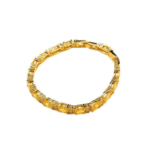 致鍍金女士手工手鏈 精鑲嵌可調節時尚手串飾品