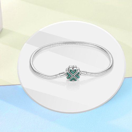 歐美鍍925銀編織愛心基礎手鏈時尚簡約蛇骨手鏈DIY串珠手工製