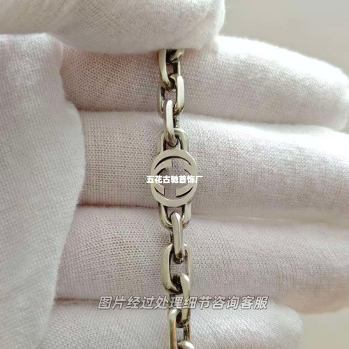 高版精工復古做舊古家3G手鏈互釦式男女情侶同款百搭通勤古奇手鏈