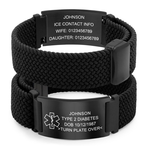 多色尼龍繩編織錶帶手鏈雷射刻字不鏽鋼彎牌手鏈尼龍繩不鏽鋼手鏈 多色尼龍繩編織錶帶手鏈雷射刻字不鏽鋼彎牌手鏈尼龍繩不鏽鋼手鏈