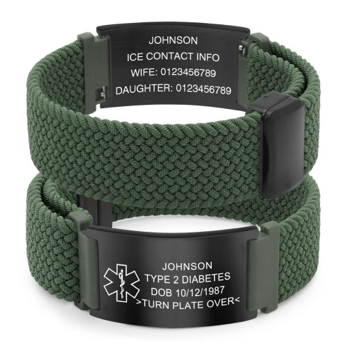 多色尼龍繩編織錶帶手鏈雷射刻字不鏽鋼彎牌手鏈尼龍繩不鏽鋼手鏈 多色尼龍繩編織錶帶手鏈雷射刻字不鏽鋼彎牌手鏈尼龍繩不鏽鋼手鏈