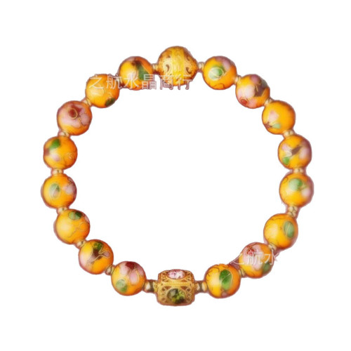 北京景泰藍掐絲琺瑯香灰瓷手串景泰藍陶瓷手串琉璃手鏈禮物