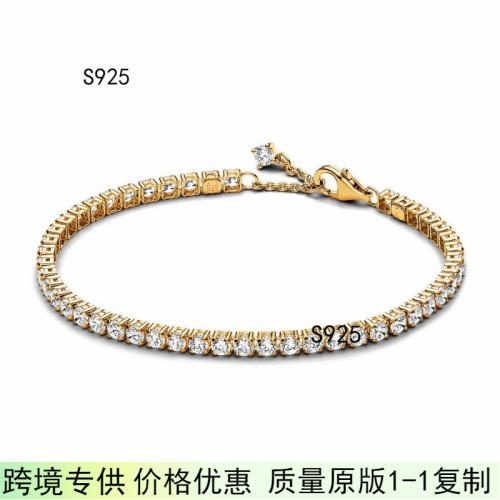 新款潘家多拉S925純銀密釘鏈式閃亮心形網球閃亮月亮閃亮梨光手鏈 新款潘家多拉S925純銀密釘鏈式閃亮心形網球閃亮月亮閃亮梨光手鏈