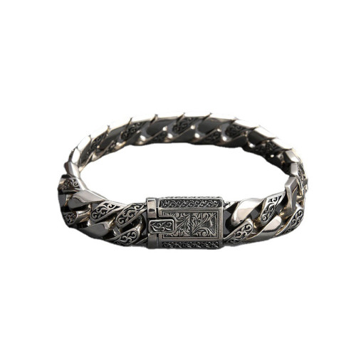 甄心高級感精工永恒之藤手鏈個性男士復古歐美風復古嘻哈手鏈