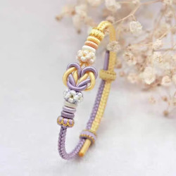 連心結diy手繩成品女手工編織紅繩手鏈兒童可穿黃金配件