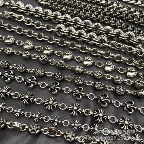 克羅伈手鏈S925標純銀寶劍十字花男女手飾歐美復古情侶匕首鏈子 克羅伈手鏈S925標純銀寶劍十字花男女手飾歐美復古情侶匕首鏈子