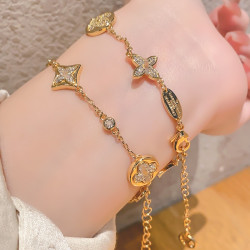 新款驢家V字母手鏈歐美女款輕奢小衆風高級感個性百搭設計手