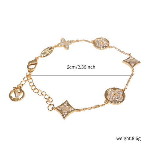 新款驢家V字母手鏈歐美女款輕奢小衆風高級感個性百搭設計手