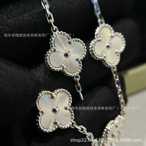 四葉草金色五花手鏈歐美高級輕奢時尚首飾18K