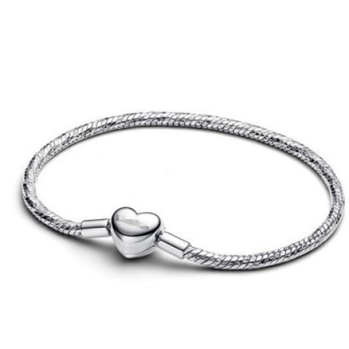 潘家白銅鍍銀圓形鏈釦翼形藍色纏繩矩形手鏈蛇骨鏈DIY手鏈