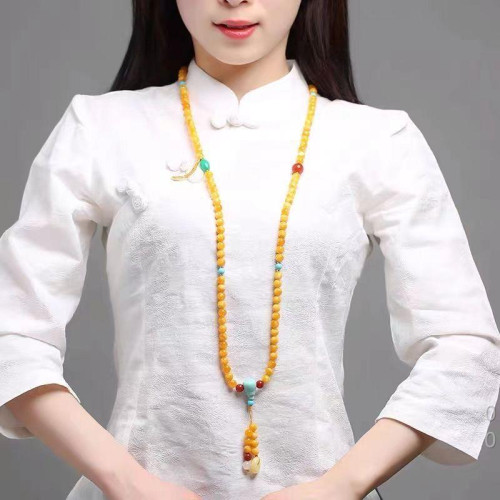 原創優化琥珀色蜜蠟雞油黃108顆手鏈 多圈項鍊原礦老蜜蠟手串彿珠 原創優化琥珀色蜜蠟雞油黃108顆手鏈 多圈項鍊原礦老蜜蠟手串彿珠