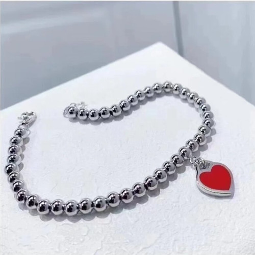 T家高版彿珠愛心形手鏈心形滴膠工藝明星同款時尚百搭鏈條 T家高版彿珠愛心形手鏈心形滴膠工藝明星同款時尚百搭鏈條