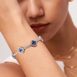 歐美精緻四葉草網球鏈簡約百搭鋯石嘻哈手鏈女士個性飾品