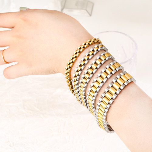 歐美不鏽鋼手鏈男士高級感個性百搭鈦鋼高級感手錶帶