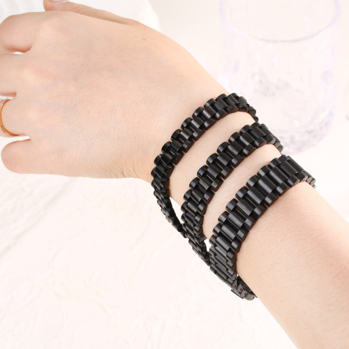 歐美不鏽鋼手鏈男士高級感個性百搭鈦鋼高級感手錶帶