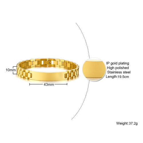 bangles 飾品鈦鋼男士彎牌手鏈可刻字錶帶情侶女不鏽鋼BR-409